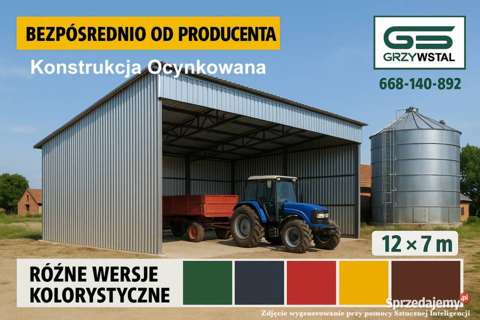 Ocynk Garaż Blaszany Wiata na Maszyny Magazyn Zamość