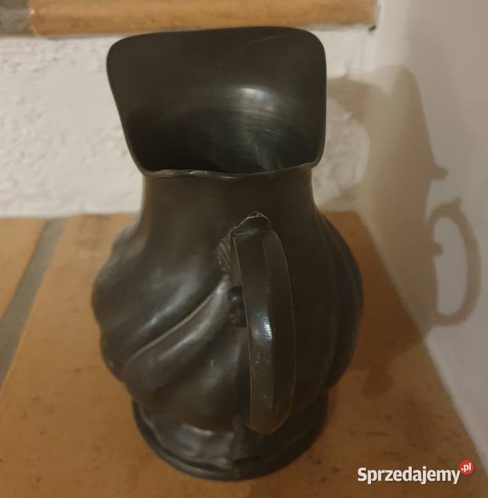Stary dzbanek secesyjny ciemny metal sygnowany lubelskie Lublin sprzedam