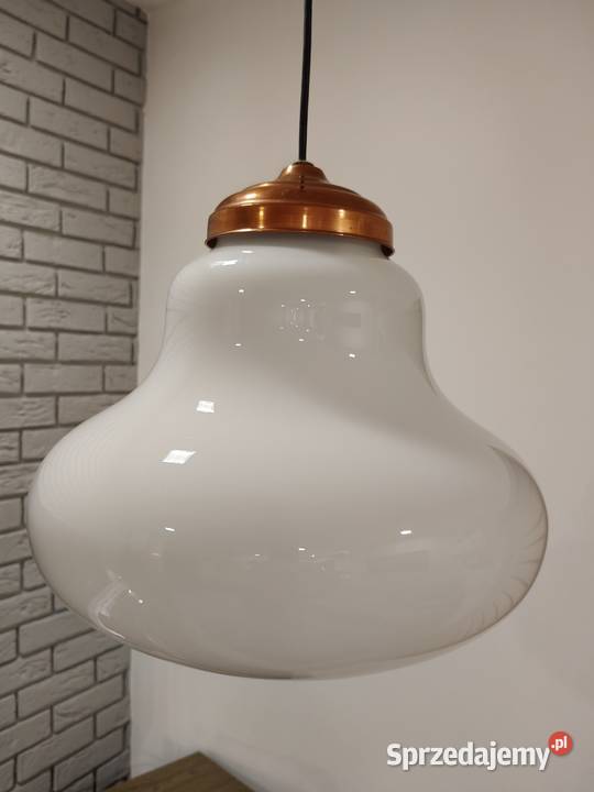 Lampa Vintage Space Age z lat 60 szkło opalowe Kalisz