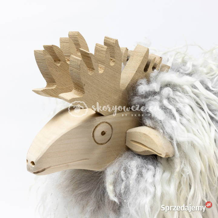 Krzesło renifer dekoracyjny biało szary małopolskie Szaflary