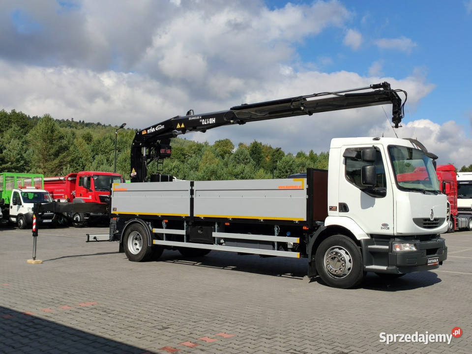 Renault Midlum 180240DXI HDS HYVA HB170E2 Udzwig centralny zamek Widełki