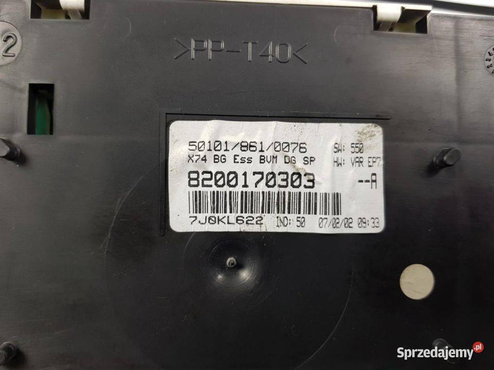 LICZNIK ZEGAR LAGUNA II 8200170303 Lipno