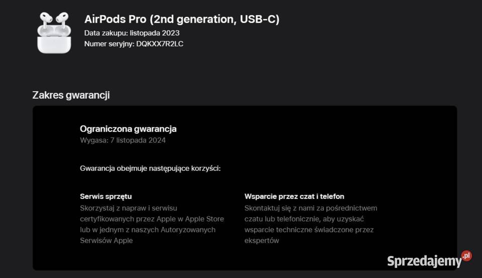 Słuchawki Apple airpods 2 pro Warszawa