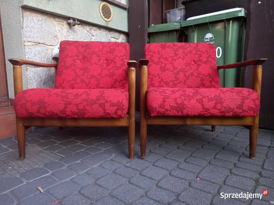 Fotele GFM 142 Edmund Homa PRL vintage Fotele Rawicz
