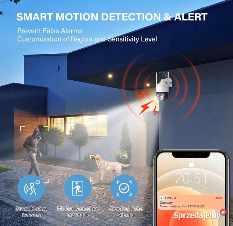 KAMERA WiFi KĄT WIDZENIA 360