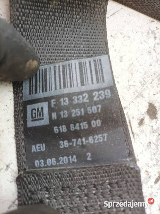 PAS BEZPIECZEŃSTWA LEWY PRAWY ŚRODEK TYŁ KPL C