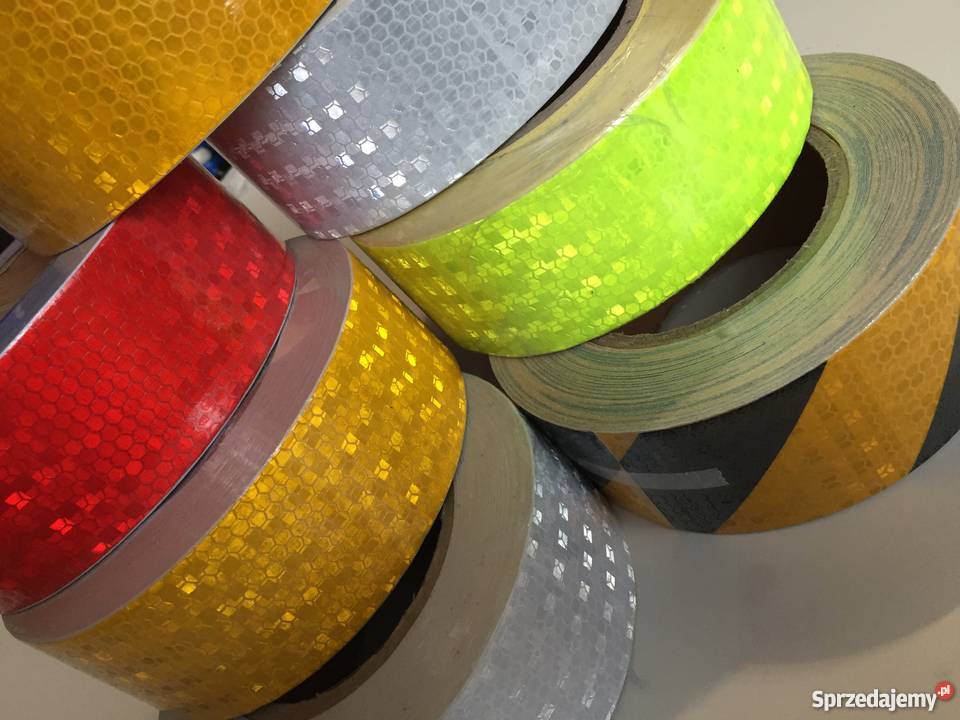 Taśma odblaskowa cała rolka 30m 5 szerokość Pomiechówek