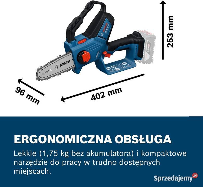 Piła pilarka łańcuchowa akumulatorowa 18V Bosch Rzeszów
