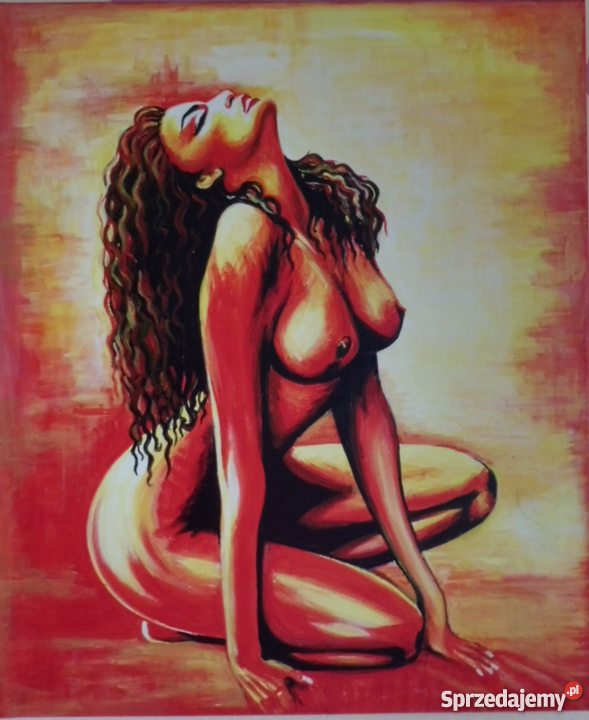Akt kobiecyakryl60x50 małopolskie