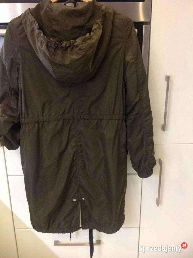 Cienka Kurtka Parka Khaki Damska BERSHKA XS Inny rodzaj Nowa Sól