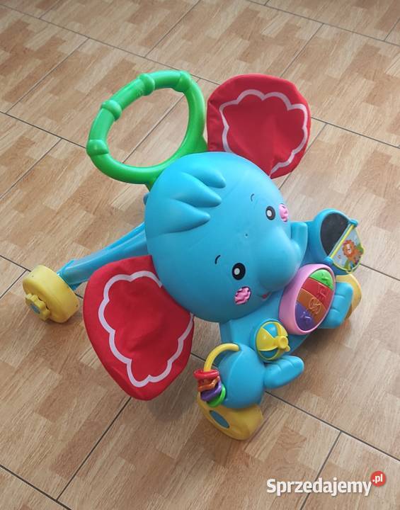 Chodzik pchacz zabawka słonik grający Okazja Dla niemowląt sprzedam