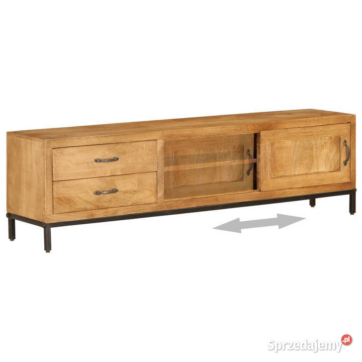 Szafka pod telewizor lite drewno mango 140 x 30 Warszawa