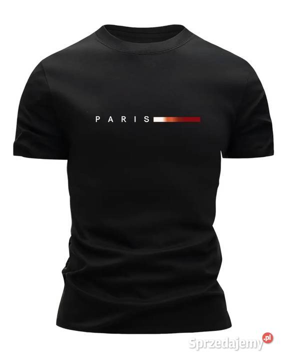 Koszulka męska Paris 100 Bawełny L XL idealna na śląskie Czerwionka-Leszczyny