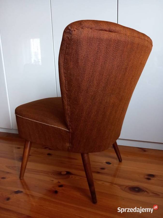 Stary fotel muszelka PRL patyczak vintage Rawicz sprzedam