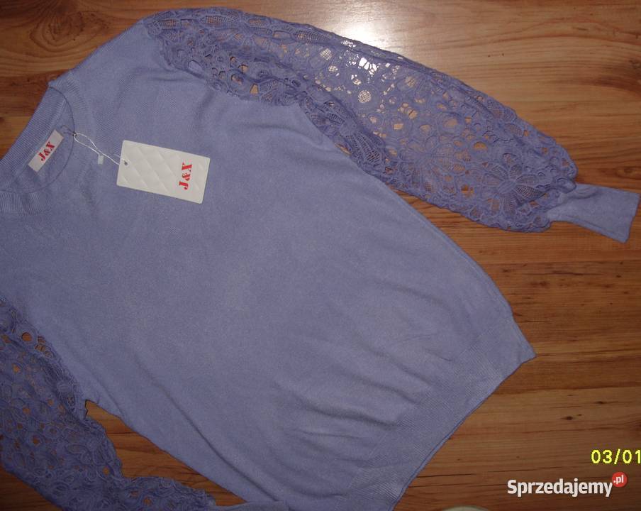 Wrzosowy sweterek JX Rękawki Gipiura ML Rawicz