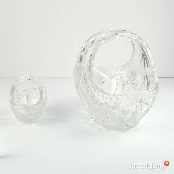 Para koszyków kryształowych Huta Szkła Julia mazowieckie