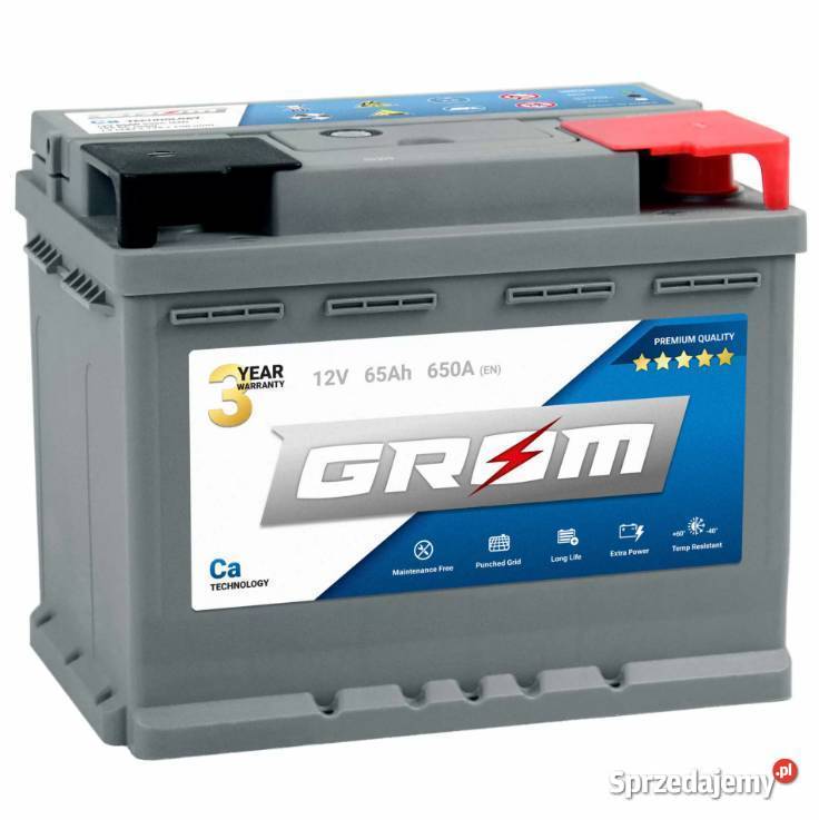 Akumulator GROM Premium 65Ah 650A Piotrków Piotrków Trybunalski