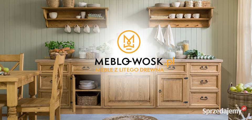 Biała kuchnia drewniana w starym stylu 220cm Dom i Ogród