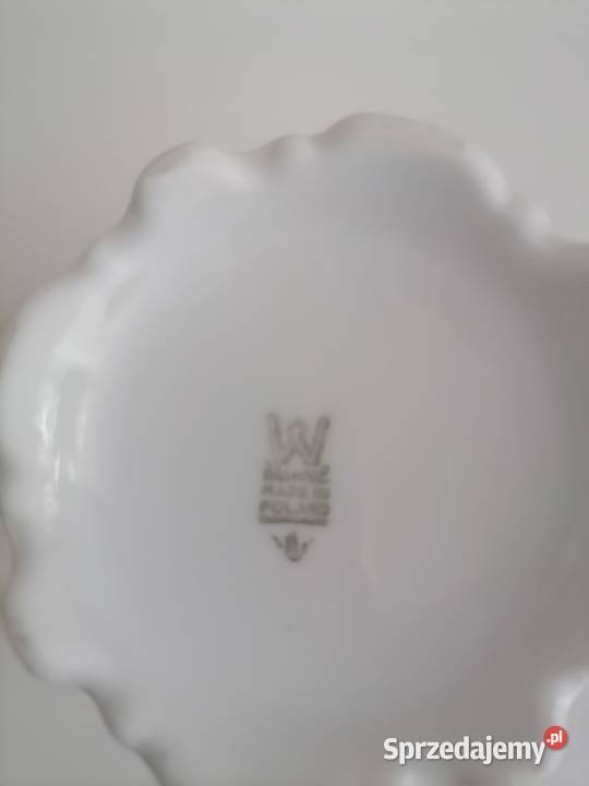 Mlecznik Różyczka w Złocie Wawel PRL Porcelana i szkło