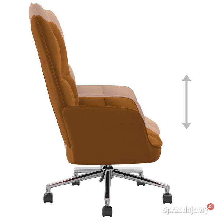 Fotel brązowy obity aksamitem WM328169 mazowieckie Warszawa