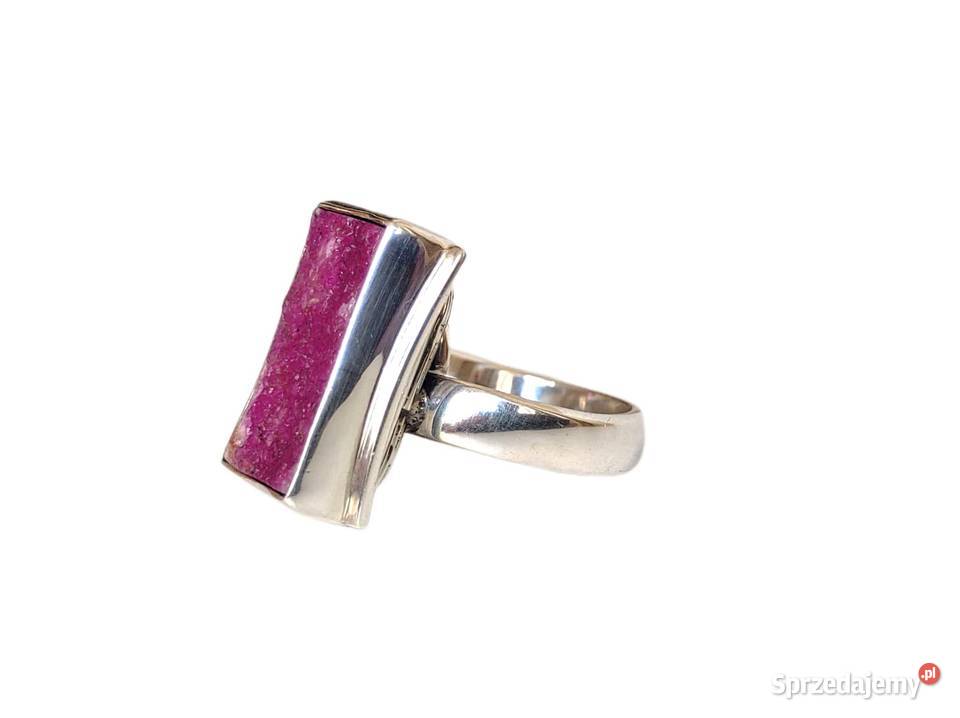 7578 Pierścionek z Kalcytem Kobaltowym sprzedam