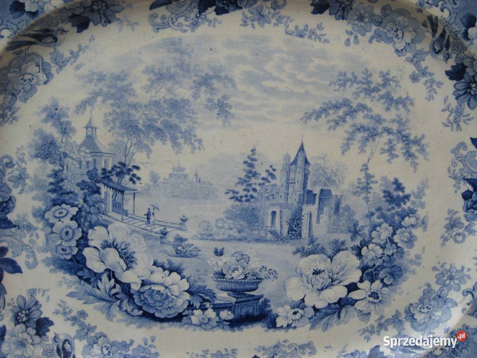 Patera Angielska Bellevue Hull 1802 1841 r Porcelana i szkło Kraków