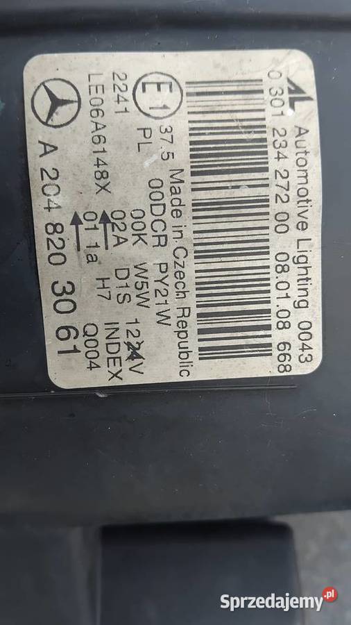 Mercedes C W204 CLC C204 reflektor xenon EU ORG Mielec