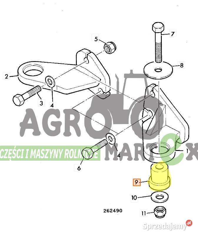 12303138 12303138 PODUSZKA POD SILNIK JCB Wichrów