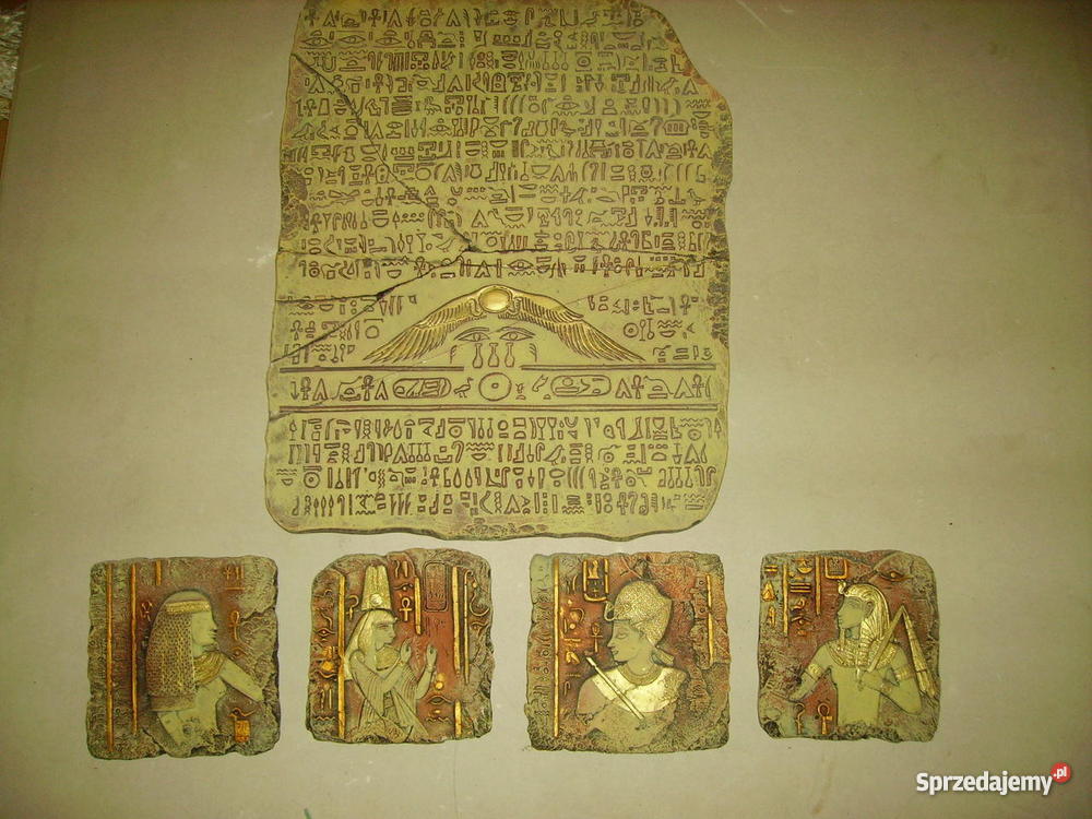 OBRAZY GIPSOWE MALOWANE starożytny egipt
