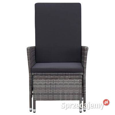 vidaXL Rozkładane krzesło ogrodowe z poduszkami Warszawa