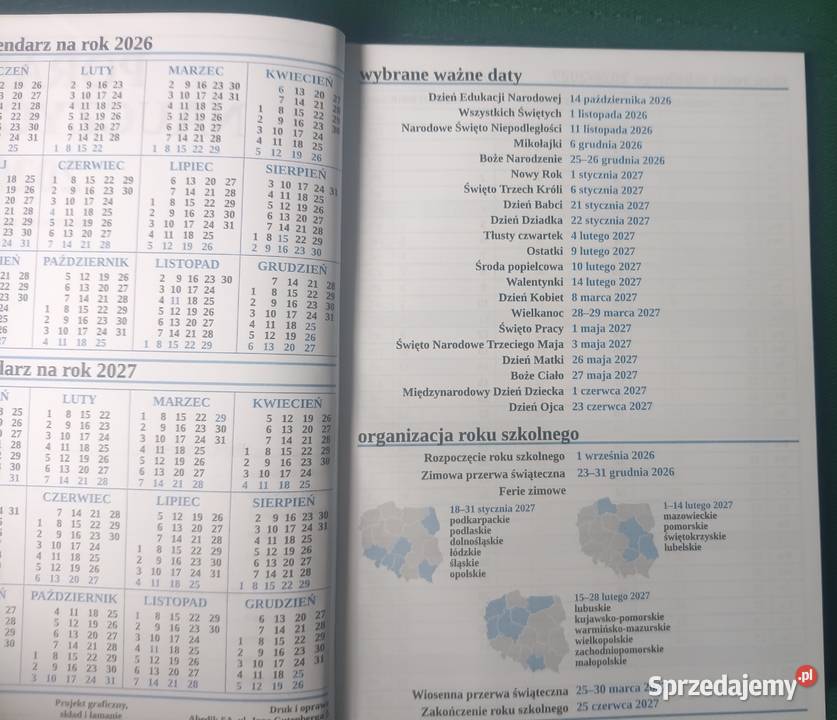 Mawi Terminarz Kalendarz nauczyciela 20262027 małopolskie Zbylitowska Góra