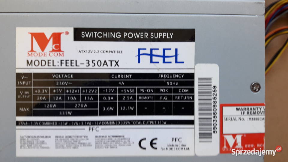 Zasilacze komputerowe różne modele 300W Warszawa