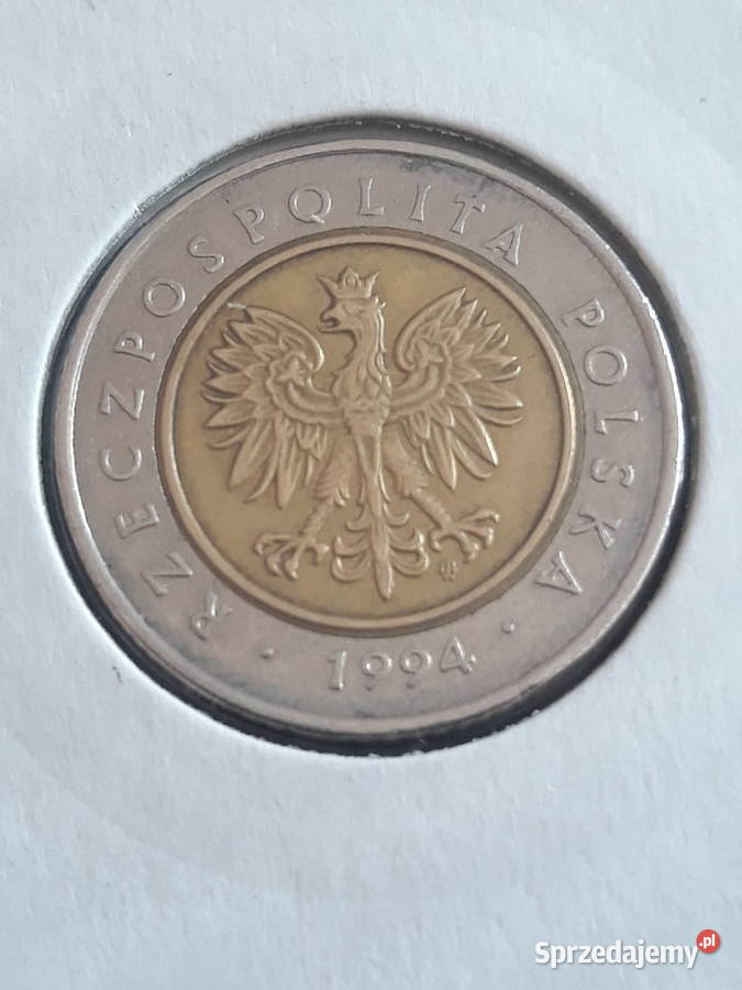 5 Złotych 1994 r 1 rzadkość wielkopolskie Konin