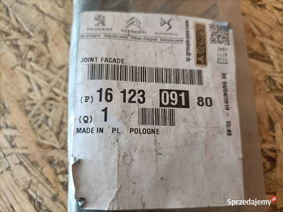 PEUGEOT CITROEN FIAT USZCZELKA MASKI 1612309180 Pleszew
