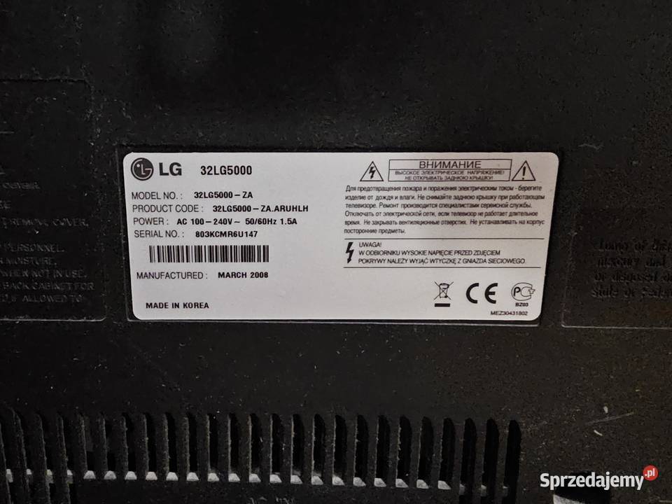 Telewizor LG model 32LG5000 mazowieckie Warszawa