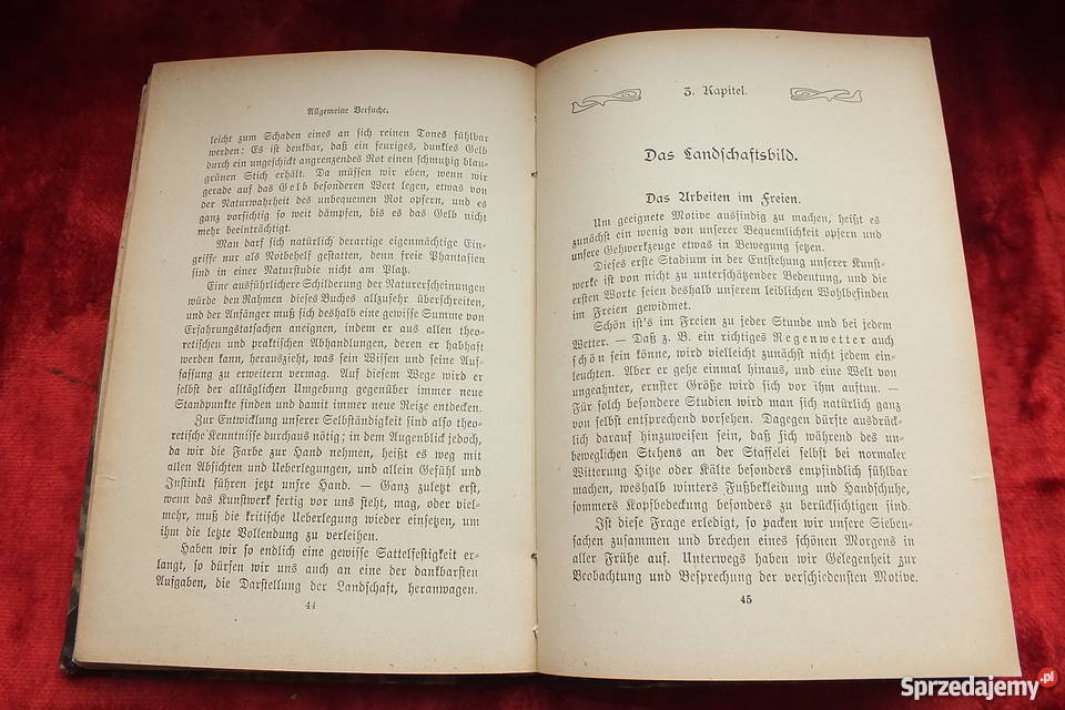 Stara niemiecka książka nauka malarstwa z