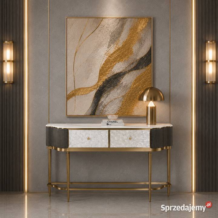 Grafitowa konsola glamour Champion 140 ryflowana