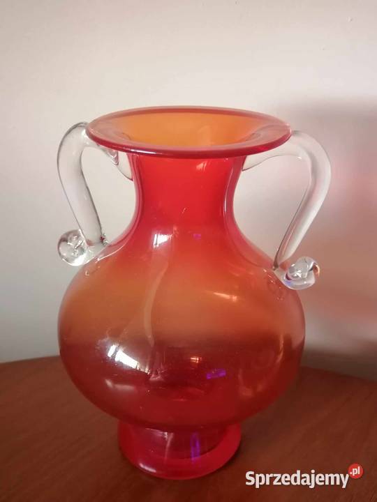 Dzban Amfora Szklany Dwa Ucha Tarnowiec PRL Wałbrzych