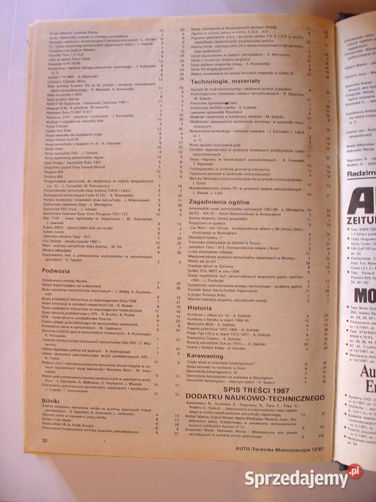 Auto Technika Motoryzacyjna pełny Rocznik 1987 Łódź