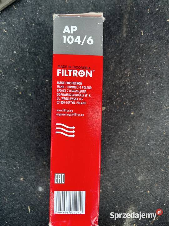 Filtr powietrza Honda Civic AP 1046 Dąbrowa Górnicza