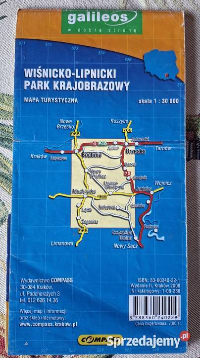 WiśnickoLipnicki Park Krajobrazowy 130 000 mapa