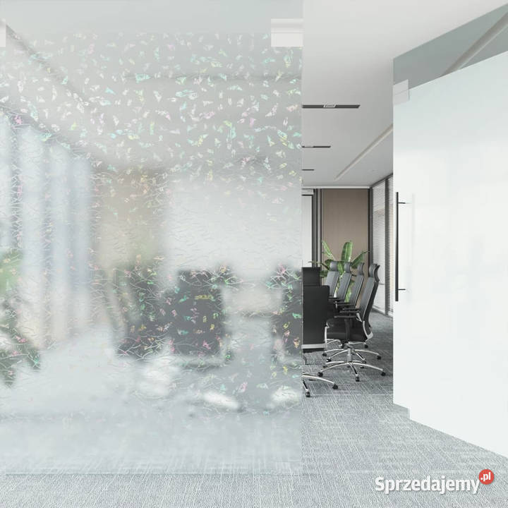 Folie okienne 3 matowe wzór w tęcze 3D PVC Warszawa sprzedam
