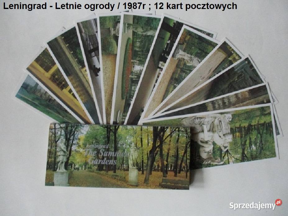 Leningrad Letnie Ogrody 1987r 12 kart ZSRR Łódź