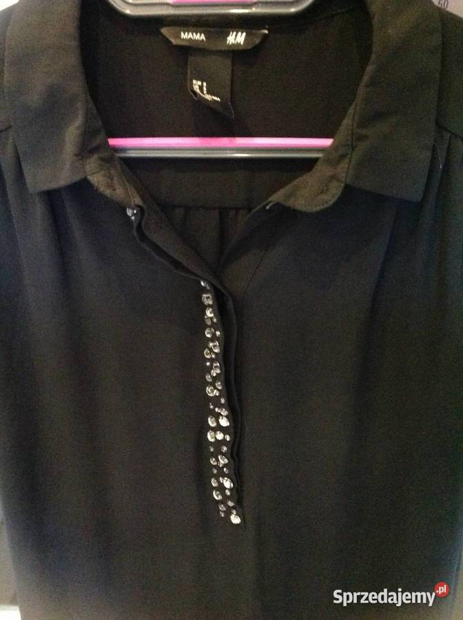 Czarna Bluzka Damska Mgiełka HM MAMA r S j nowa Nowa Sól