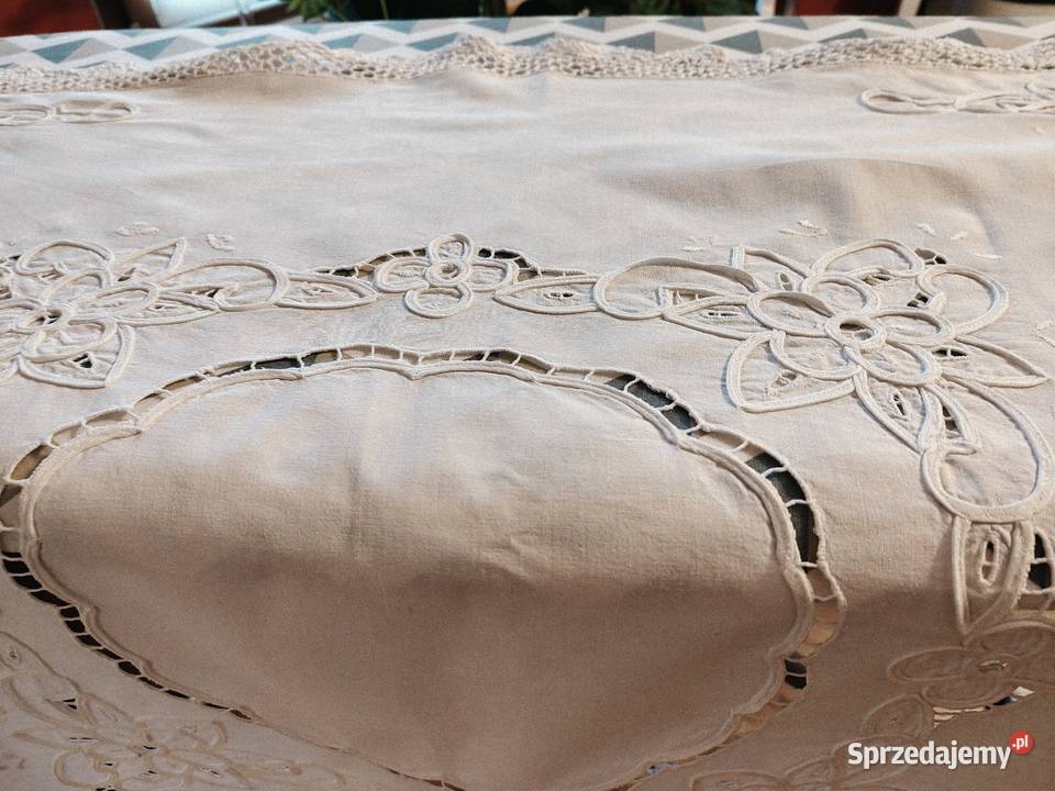 Serweta biała bawełna PRL biały Serwety i serwetki Legnica