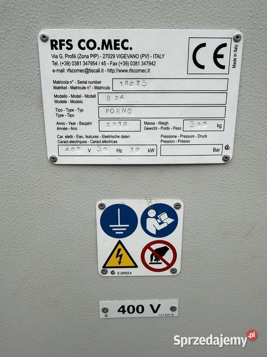 RFS CO MEC B82 CE prasa linia do termoformowania Łaskarzew
