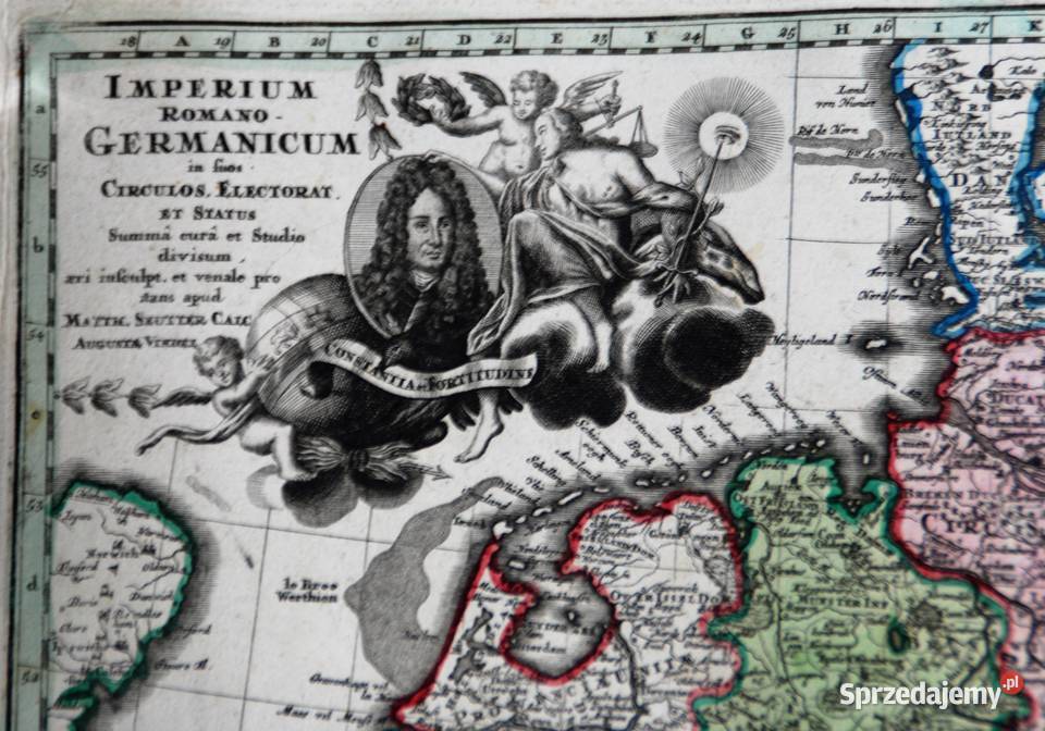 Mapa Imperium Romano Germanicum 1721 1750 Poznań sprzedam