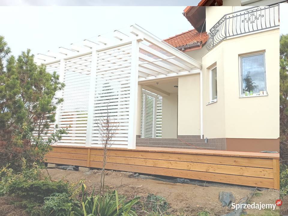 Taras drewniany zadaszenie tarasu altana pergola lubelskie Janów Lubelski