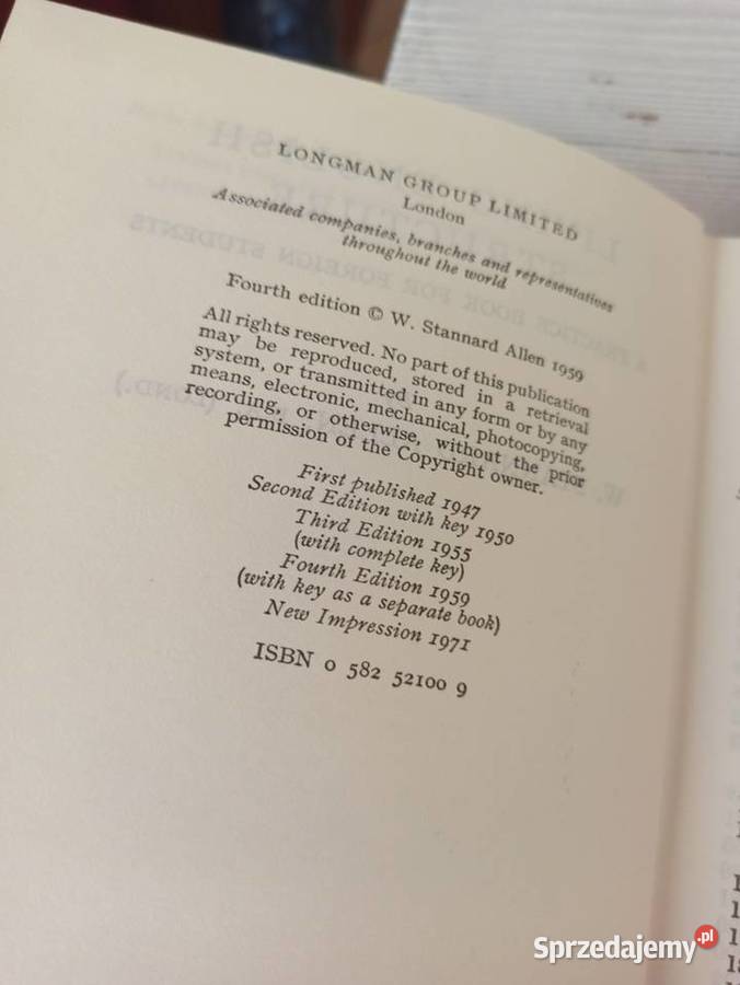 Living English Structure W Stannard Allen 1959 Rok wydania 1959 Bielsko-Biała