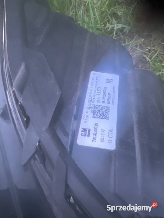 Lampa przód prawy opel astra k 39111150 Oświetlenie Margonin